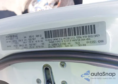 2020 Ram 1500 Classic Tradesman 4X2 5'7 Box from USA, damaged, VIN 3C6RR6KT0LG127880